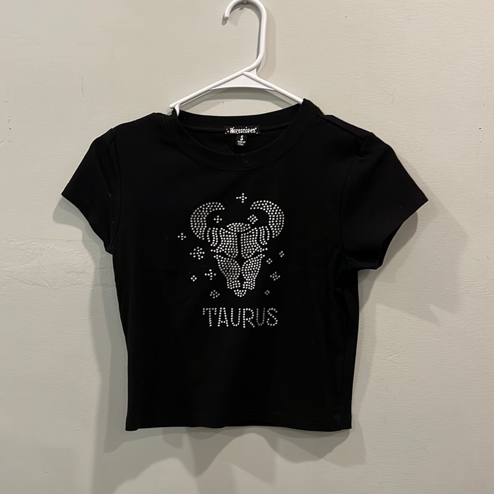 Rhinestone Taurus T shirt